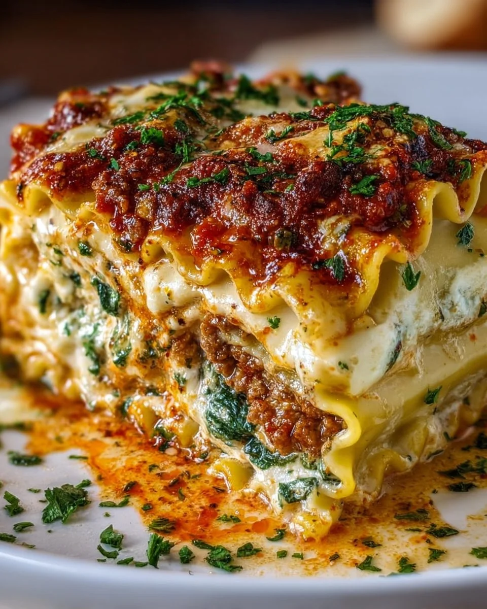 Delicious Garlic Butter Lasagna Roll-Ups with cheese and herbs