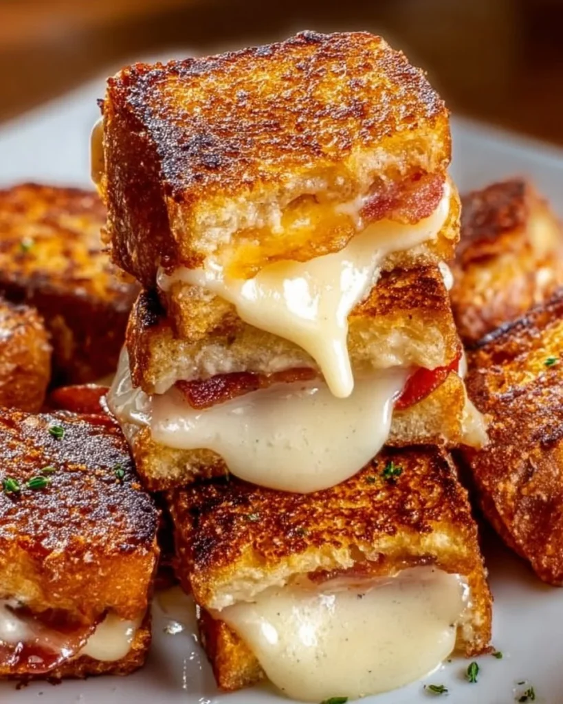 Hawaiian Roll Grilled Cheese sandwich with melted cheese and crispy edges