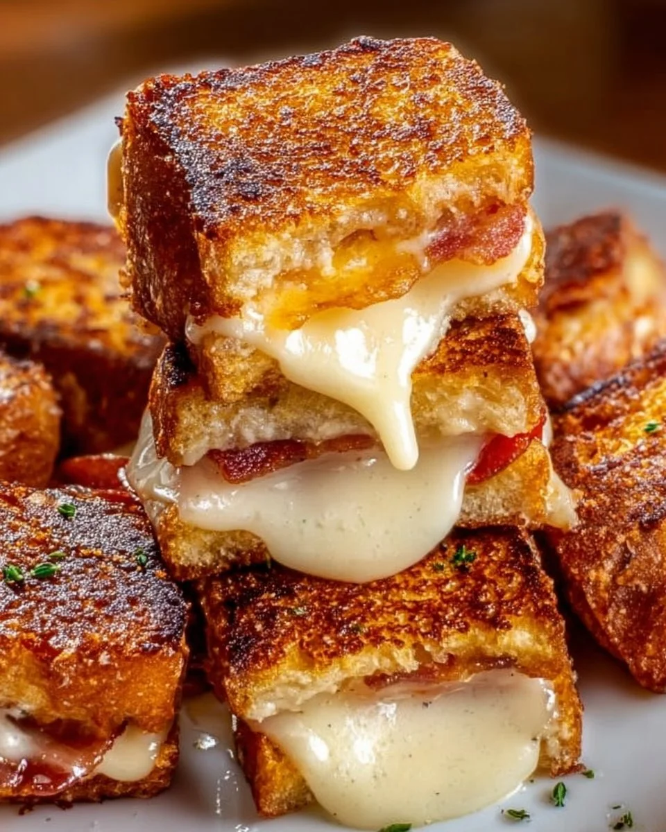 Hawaiian Roll Grilled Cheese sandwich with melted cheese and crispy edges