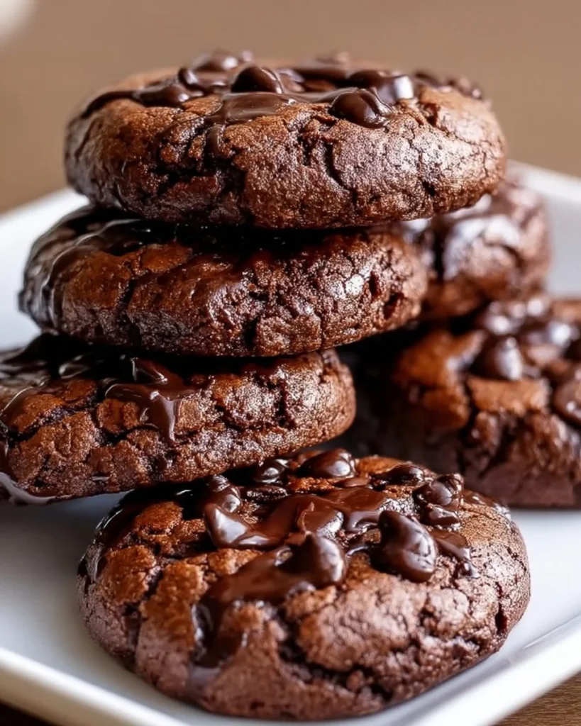 Delicious brownie mix cookies fresh out of the oven