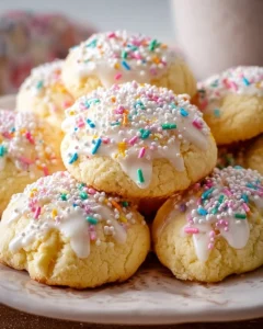 Colorful Italian Easter cookies decorated for the holiday