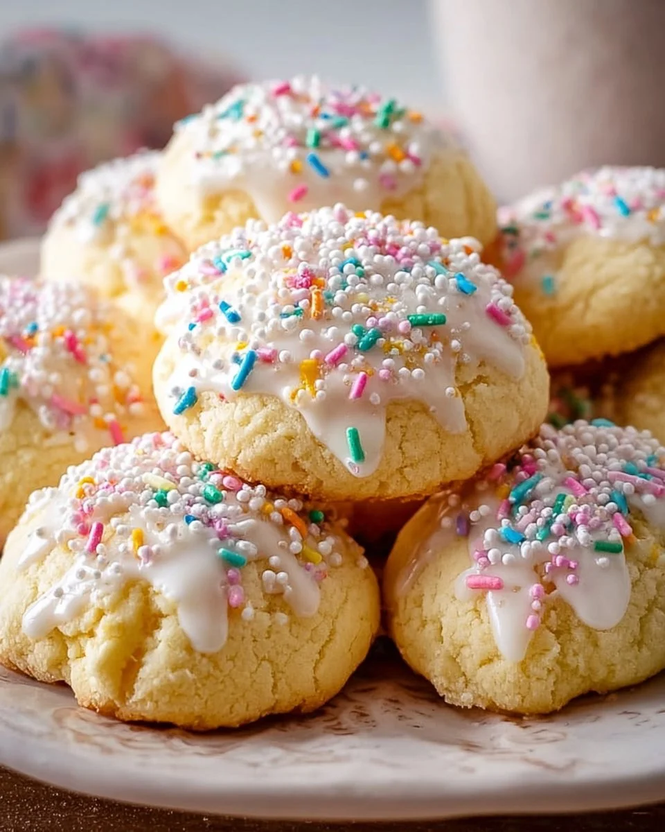 Colorful Italian Easter cookies decorated for the holiday