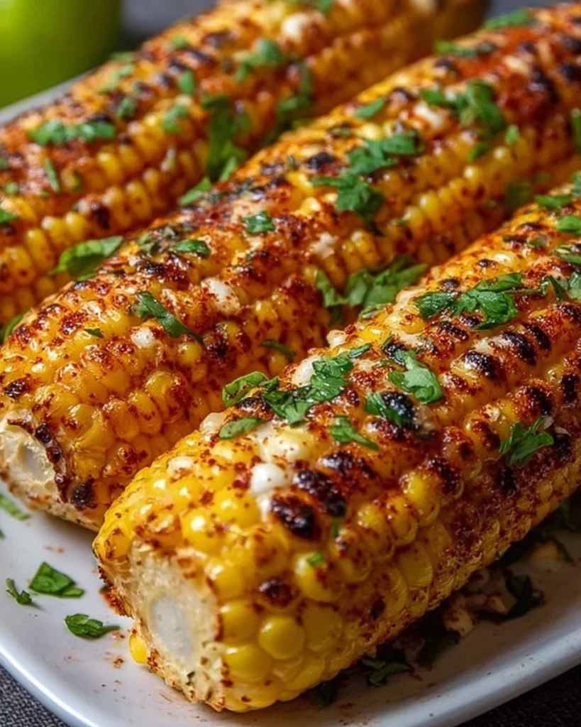 Smoked Paprika Garlic Butter Corn on the Cob with fresh herbs
