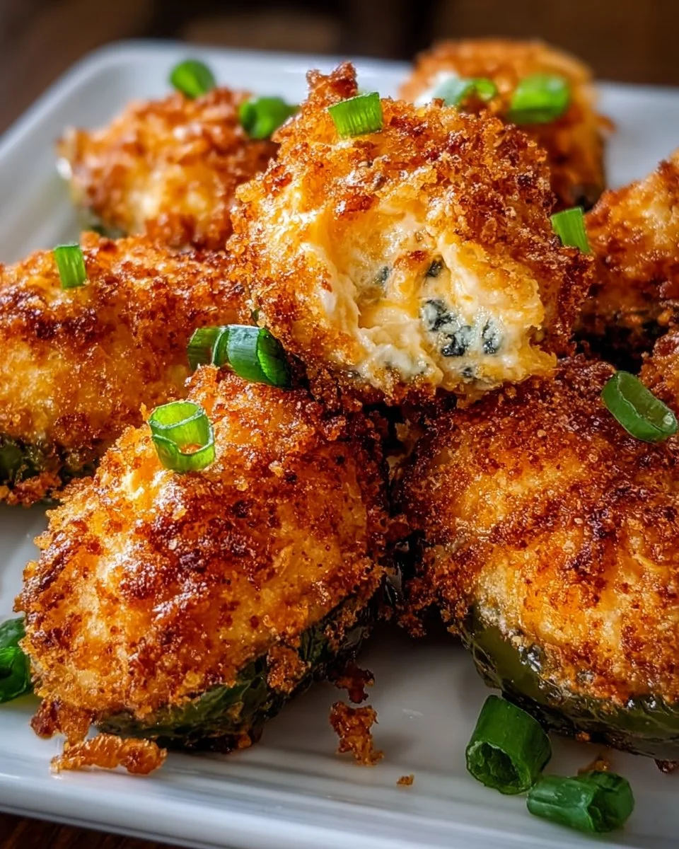 Plate of spicy Cajun crab poppers garnished with herbs