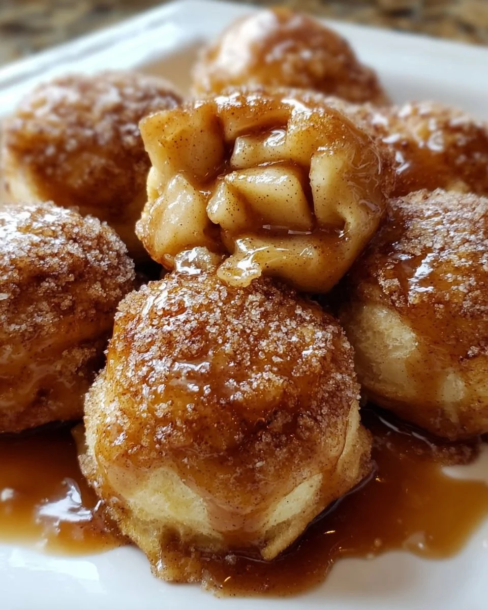 Deliciously baked apple pie bombs with flaky crust and sugary glaze