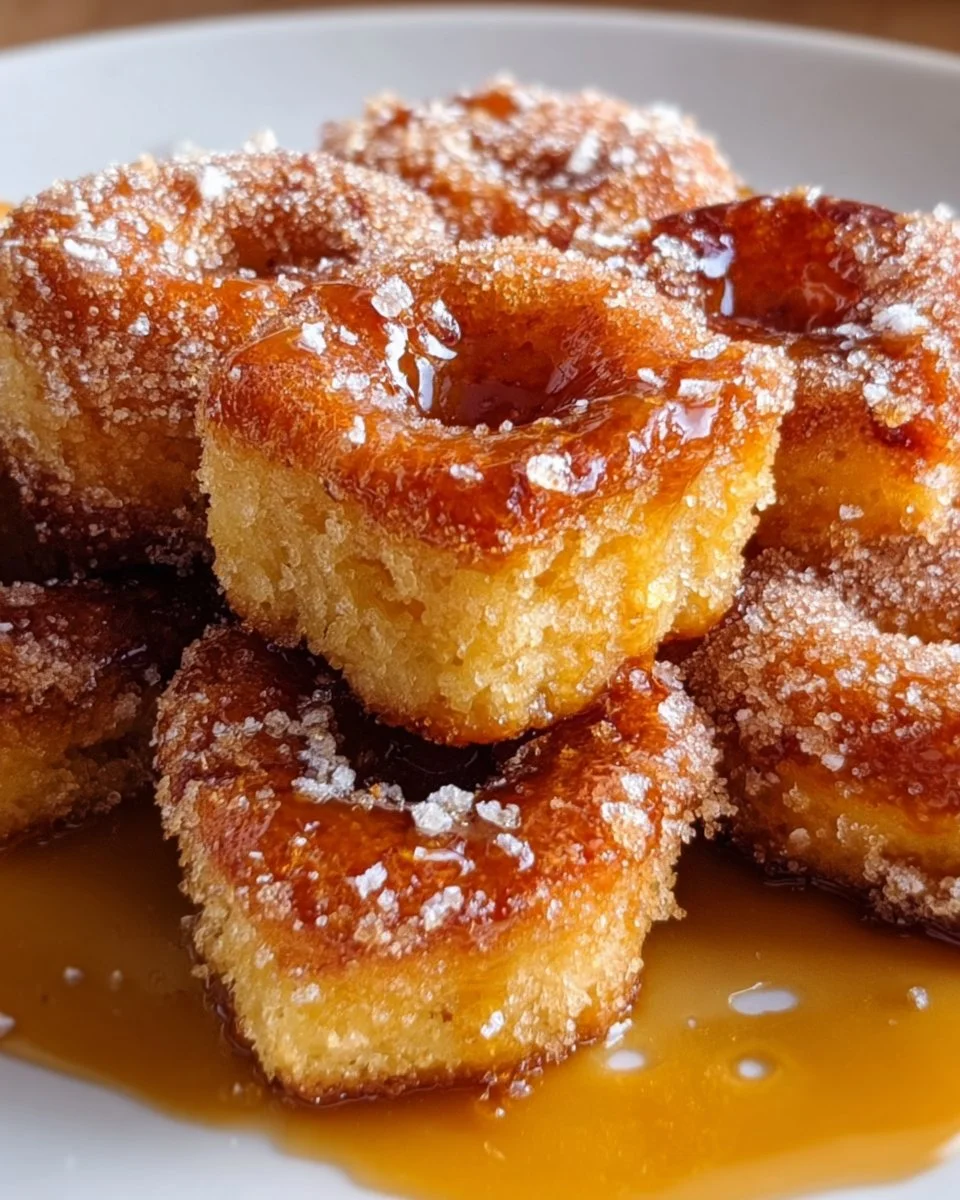 Decadent brown butter maple donut bars with rich flavor and drizzle of maple glaze.