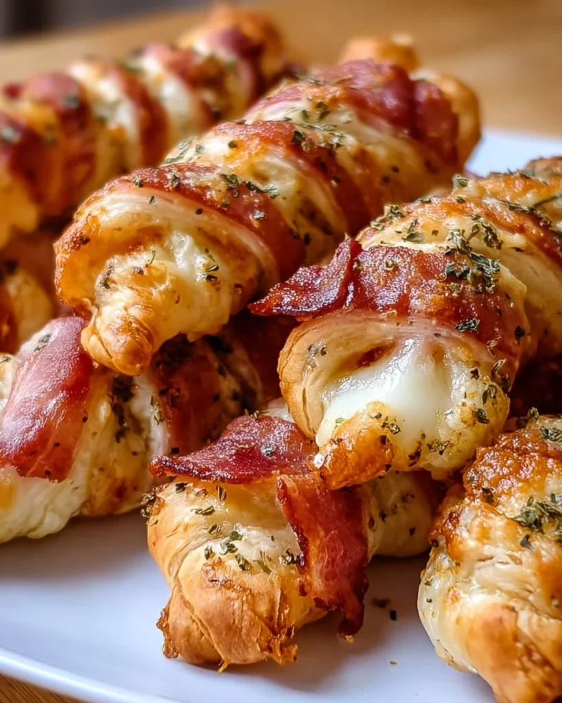 Delicious cheesy bacon twists made in an air fryer, golden and crispy.