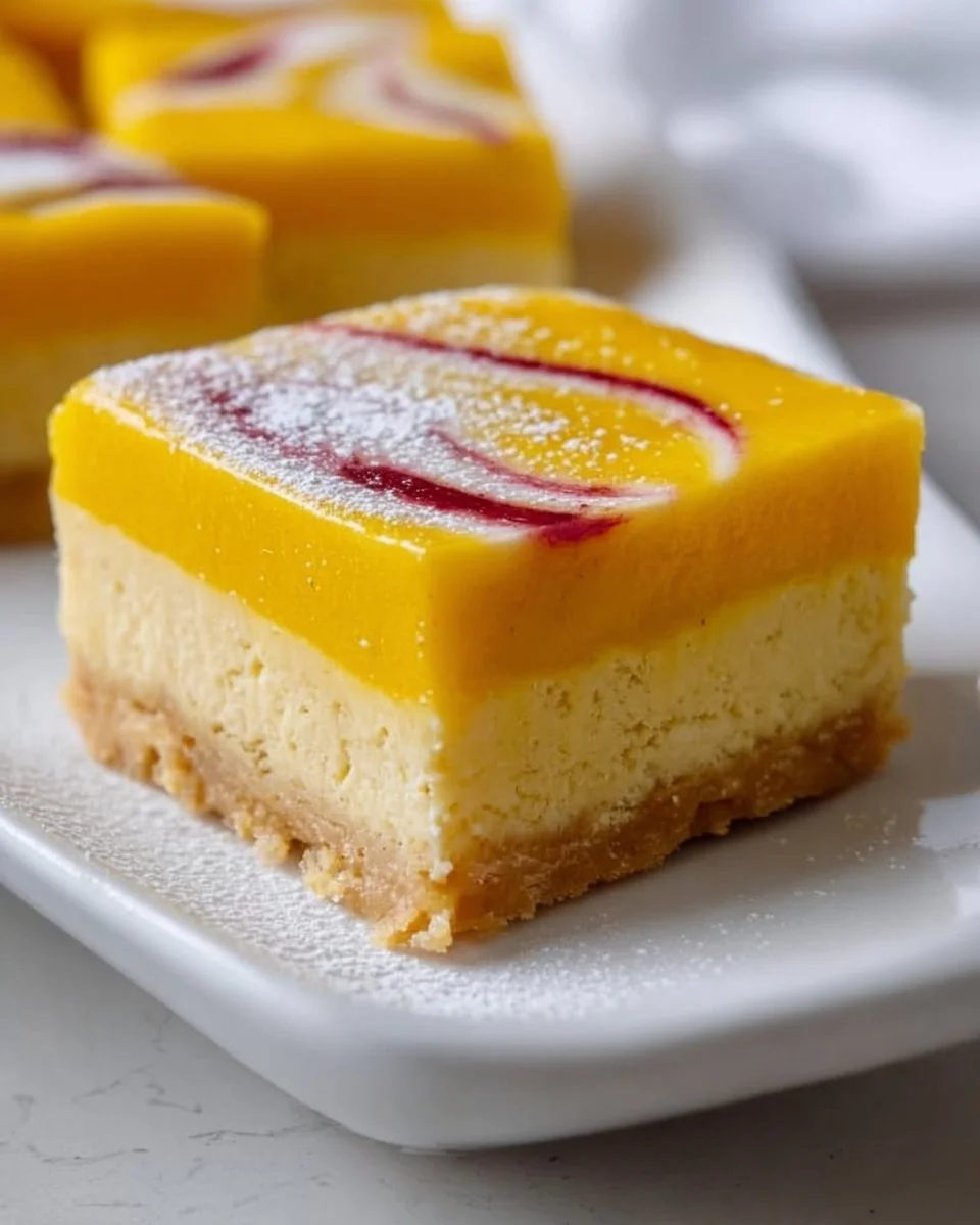 Deliciously crafted Mango Curd Bars showcasing vibrant color and texture