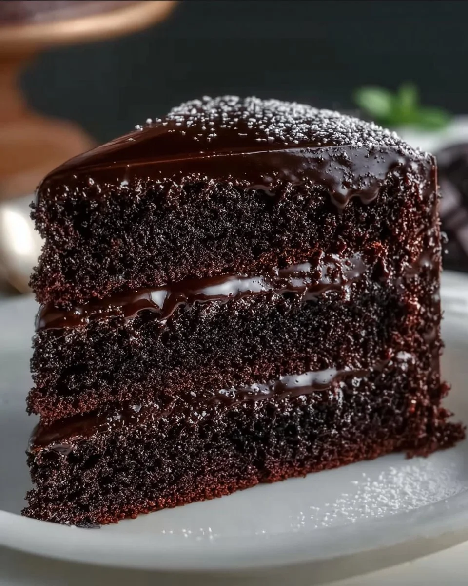 Deliciously rich Black Velvet Cake with creamy frosting and chocolate decoration.