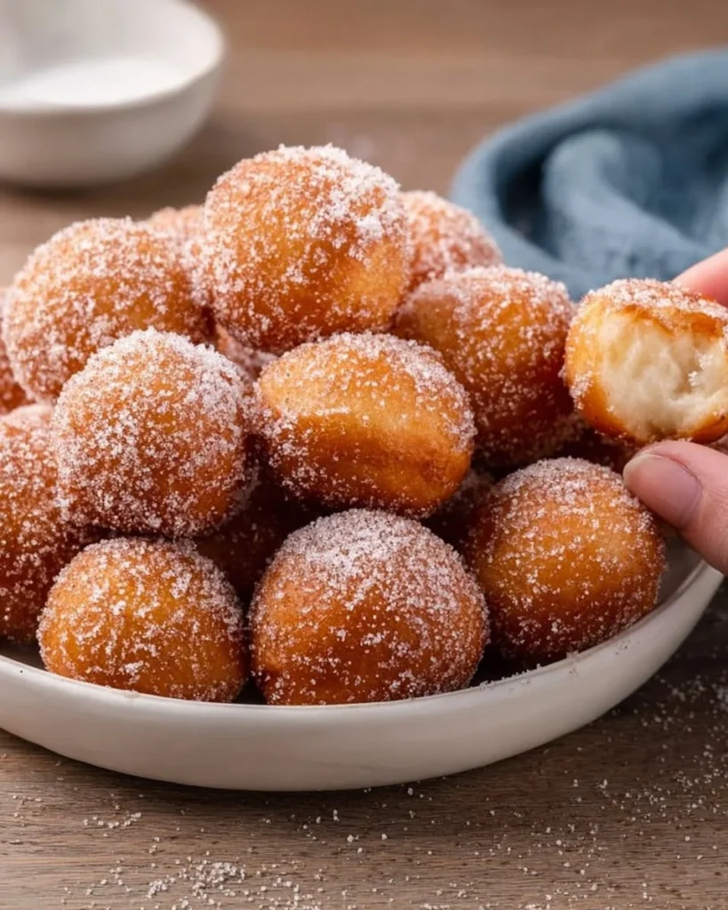 Delicious mini donut bites in various flavors.