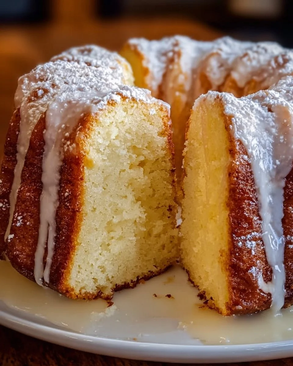 Delicious slice of Slap Your Mother Pound Cake on a plate