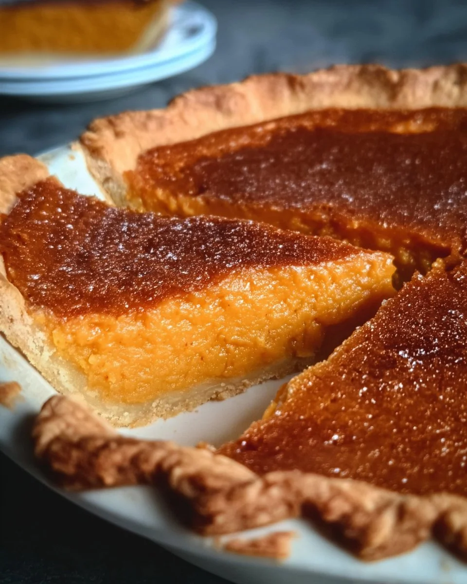 Delicious homemade sweet potato pie with a flaky crust and creamy filling