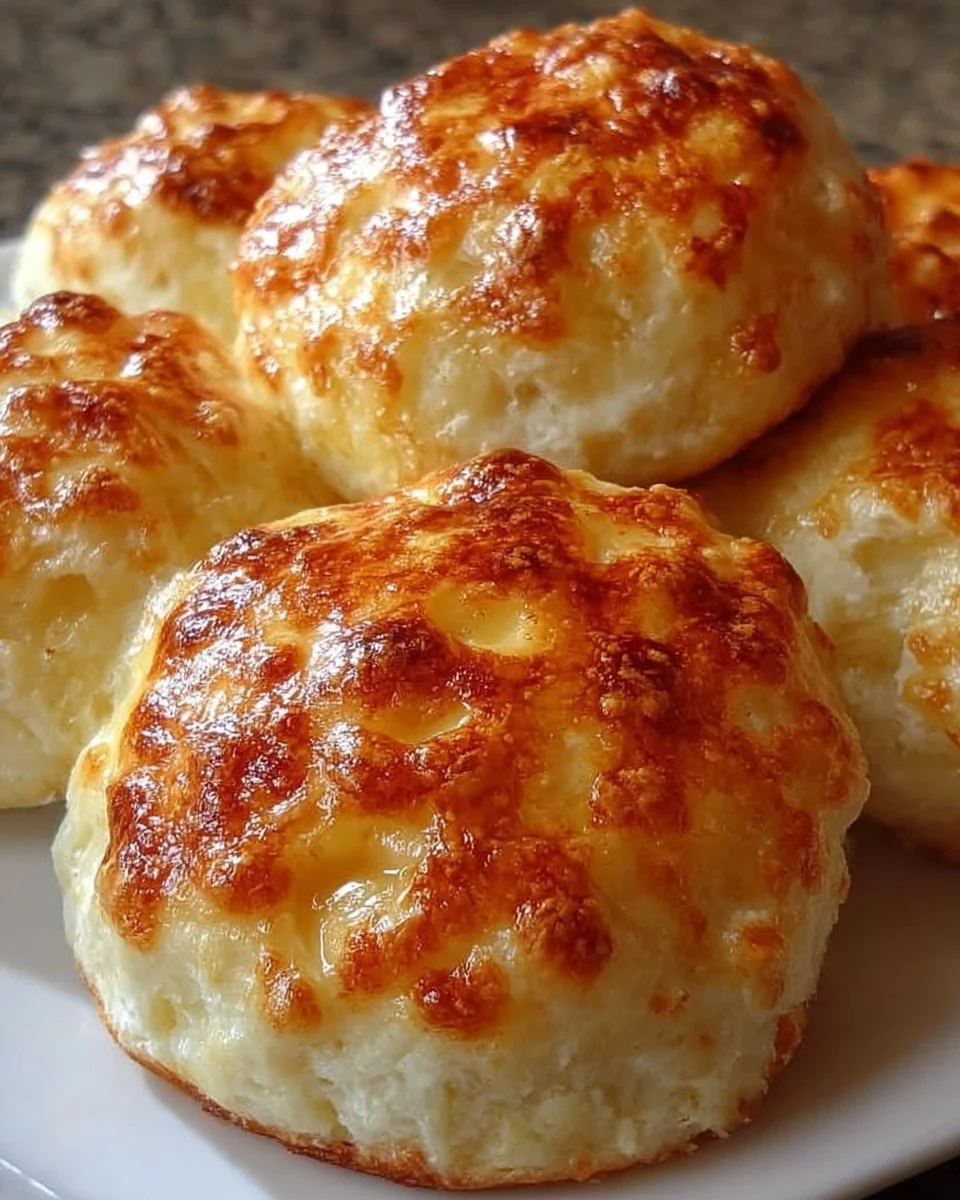 Delicious 2-ingredient cottage cheese dinner rolls on a plate.