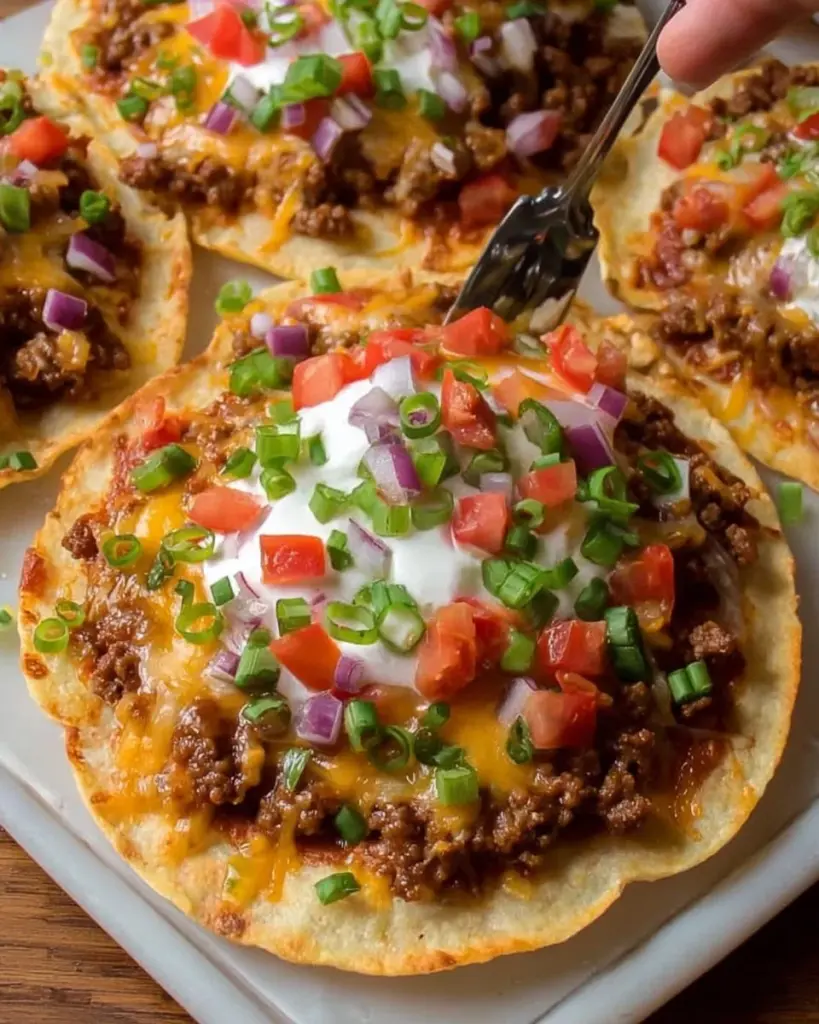 Delicious homemade Taco Bell style Mexican pizza recipe.