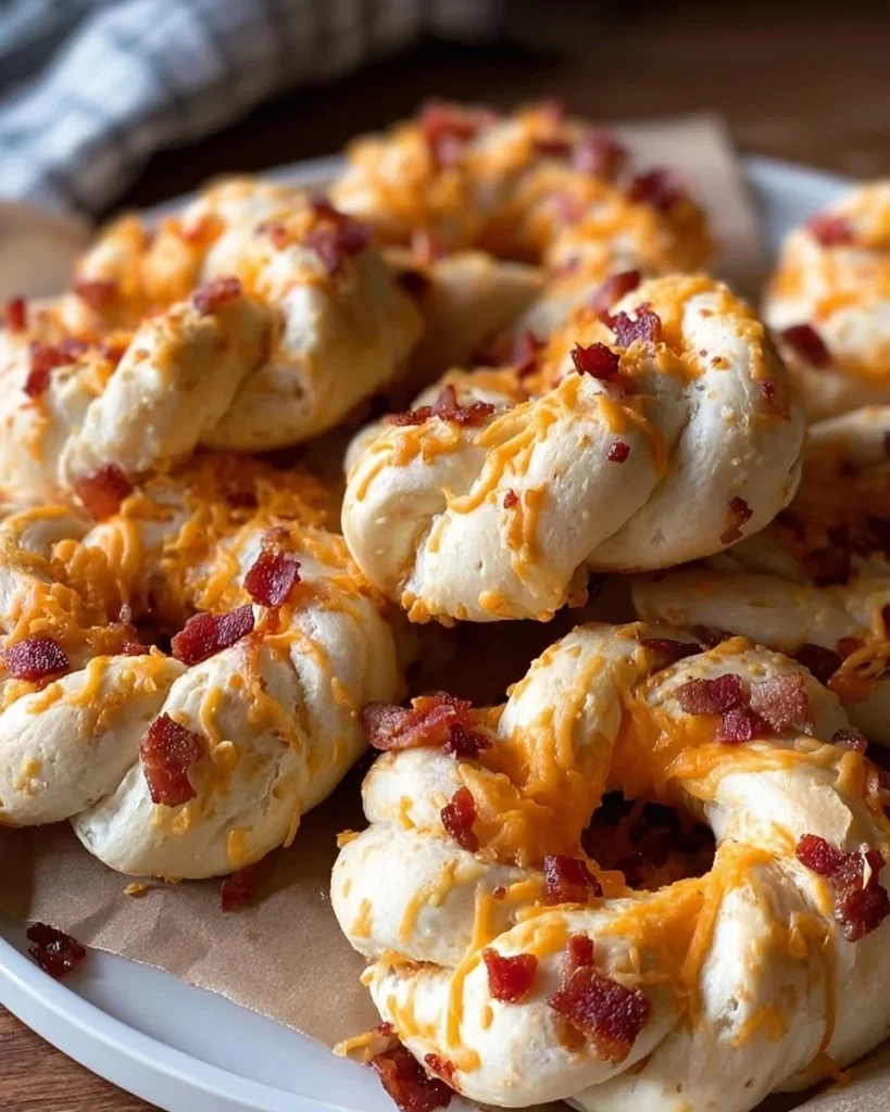 Cottage Cheese Bacon Cheddar Soft Twists fresh out of the oven