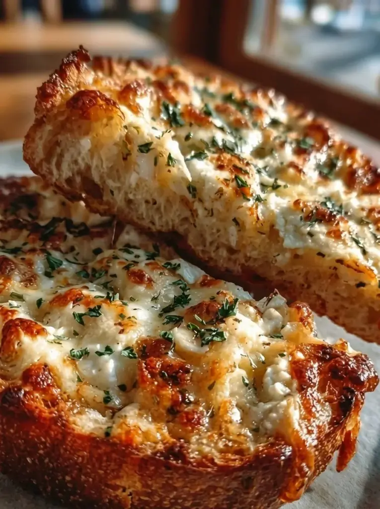 Cottage cheese garlic bread pizza foldovers with gooey lava melt inside