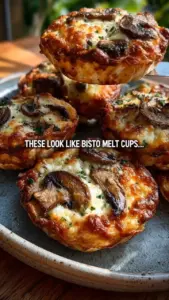 Cottage Cheese Mushroom Swiss Towers dish that melts in your mouth