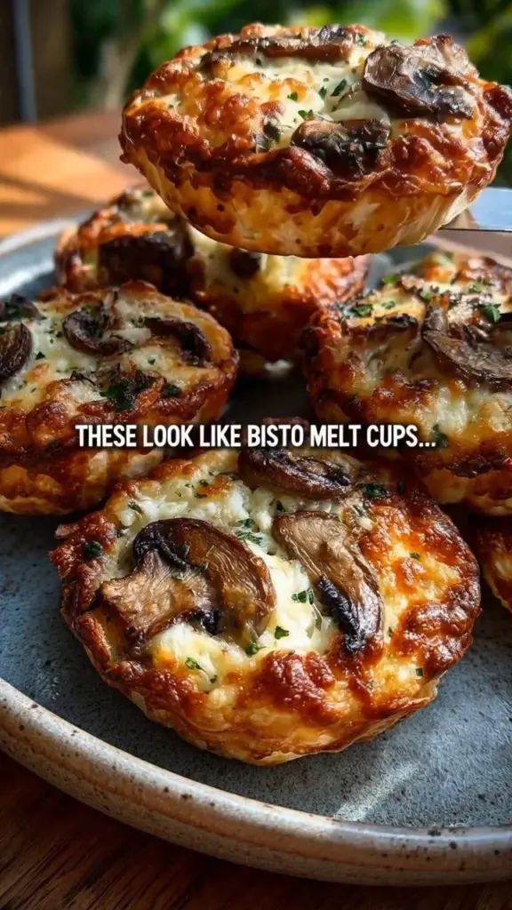 Cottage Cheese Mushroom Swiss Towers dish that melts in your mouth