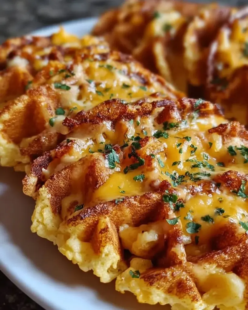Cottage cheese nacho cheese waffle taco shells on a plate