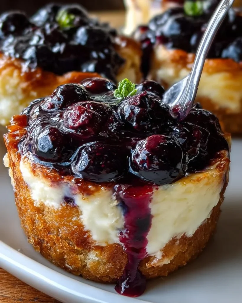 Cottage cheese wild blueberry pie cups served as a dessert
