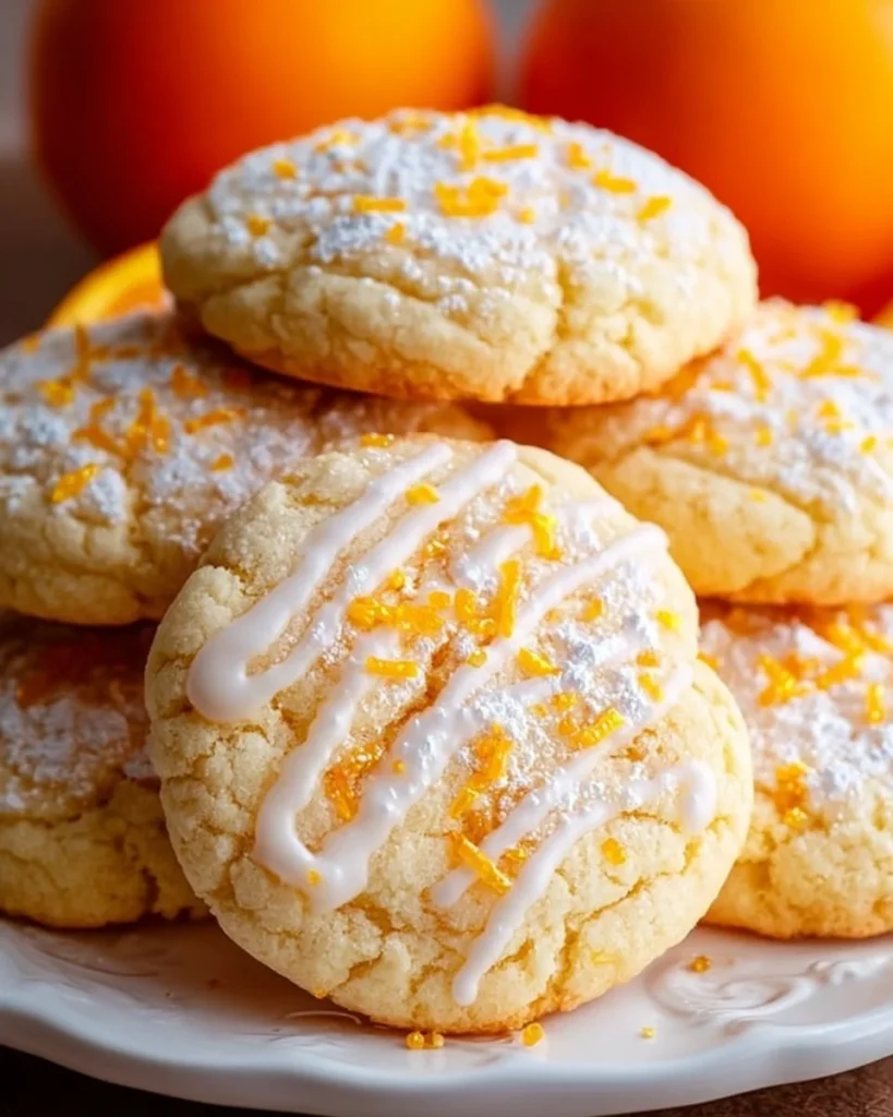 Creamsicle Orange Sugar Cookies with vibrant orange icing on a plate