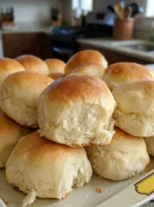 Homemade easy yeast big fat rolls fresh out of the oven
