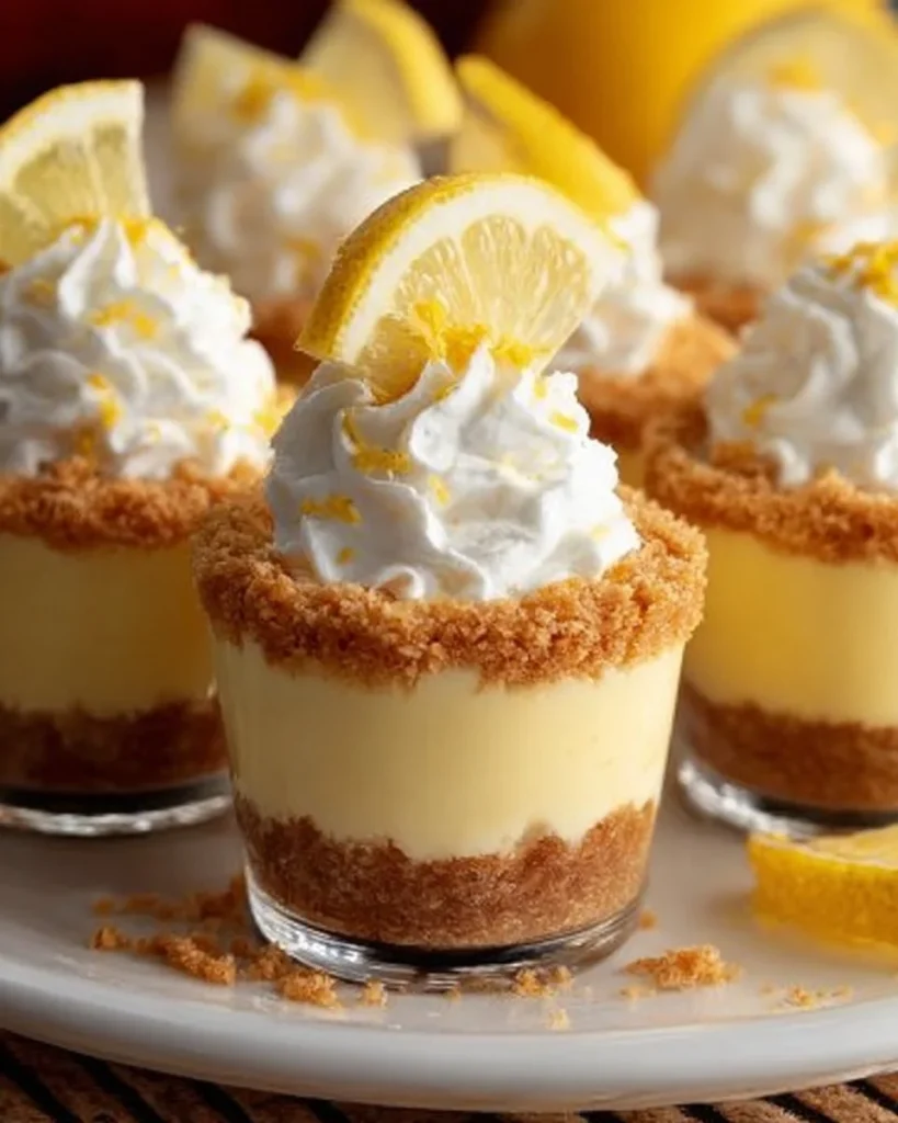Sugar-free mini lemon cheesecake cups in decorative serving cups