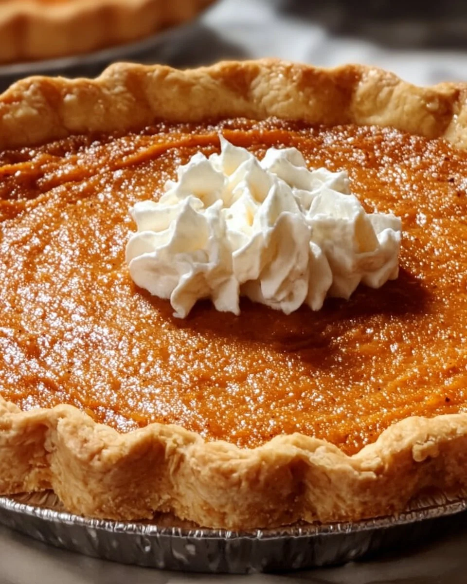 Delicious homemade sweet potato pie with a buttery crust and creamy filling